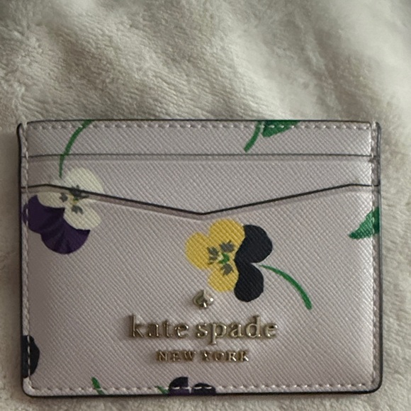 kate spade Handbags - Kate Spade Floral Card Holder with Purple and Yellow Accents
